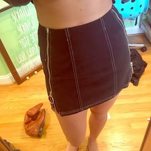 Silence and Noise denim mini skirt